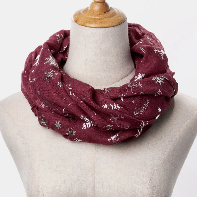 Christmas Element Polyester Scarf Trendsi