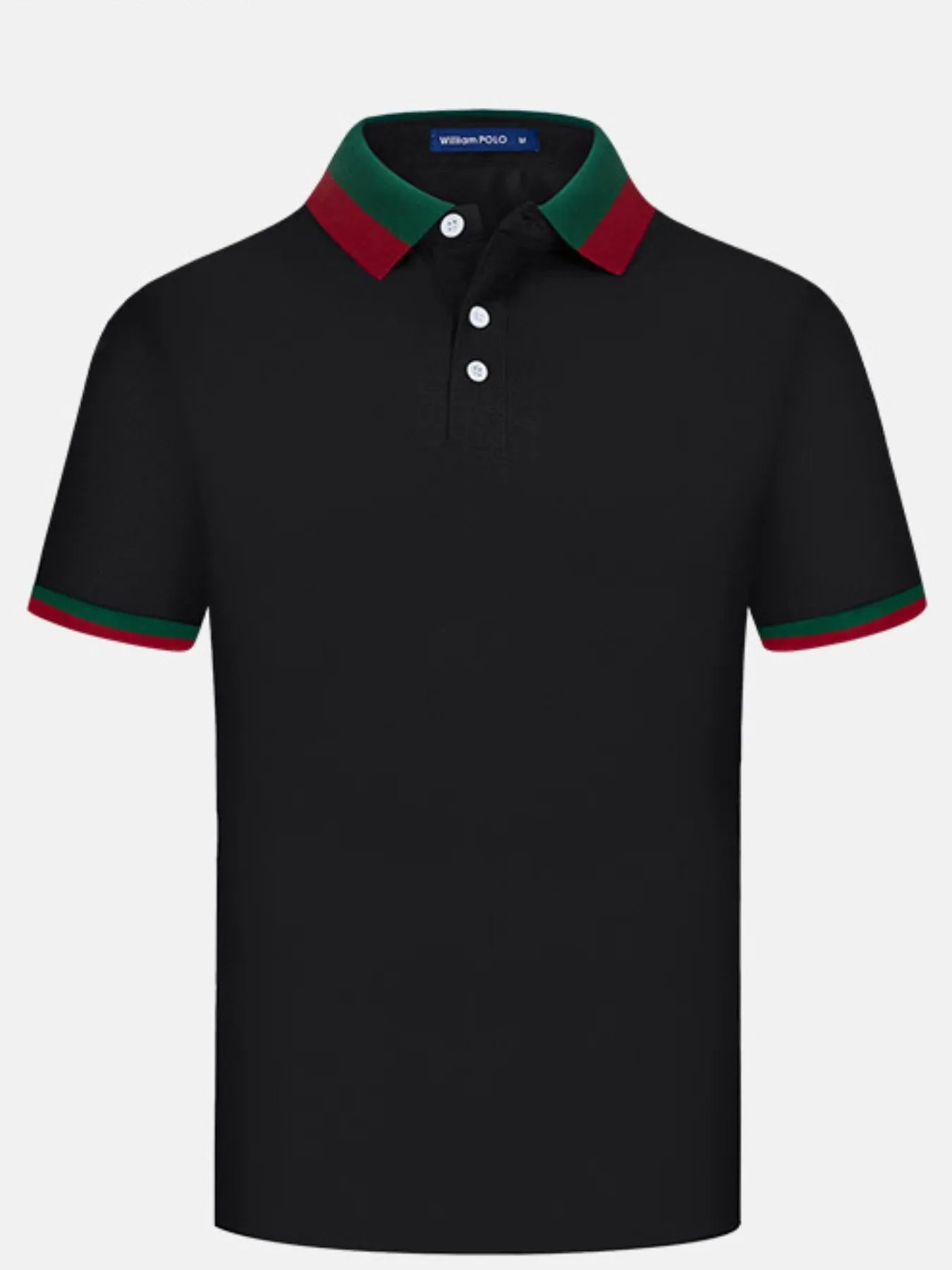 Men's Plus Size Contrast Collar Short Sleeve Polo NicholesGifts