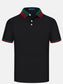 Men's Plus Size Contrast Collar Short Sleeve Polo nicholesgifts