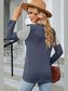 Leopard Striped Round Neck T-Shirt nicholesgifts