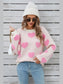 Women Angel Wings Heart Dropped Shoulder Long Sleeve Sweater nicholesgifts