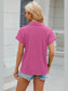 Johnny Collar Short Sleeve Blouse nicholesgifts