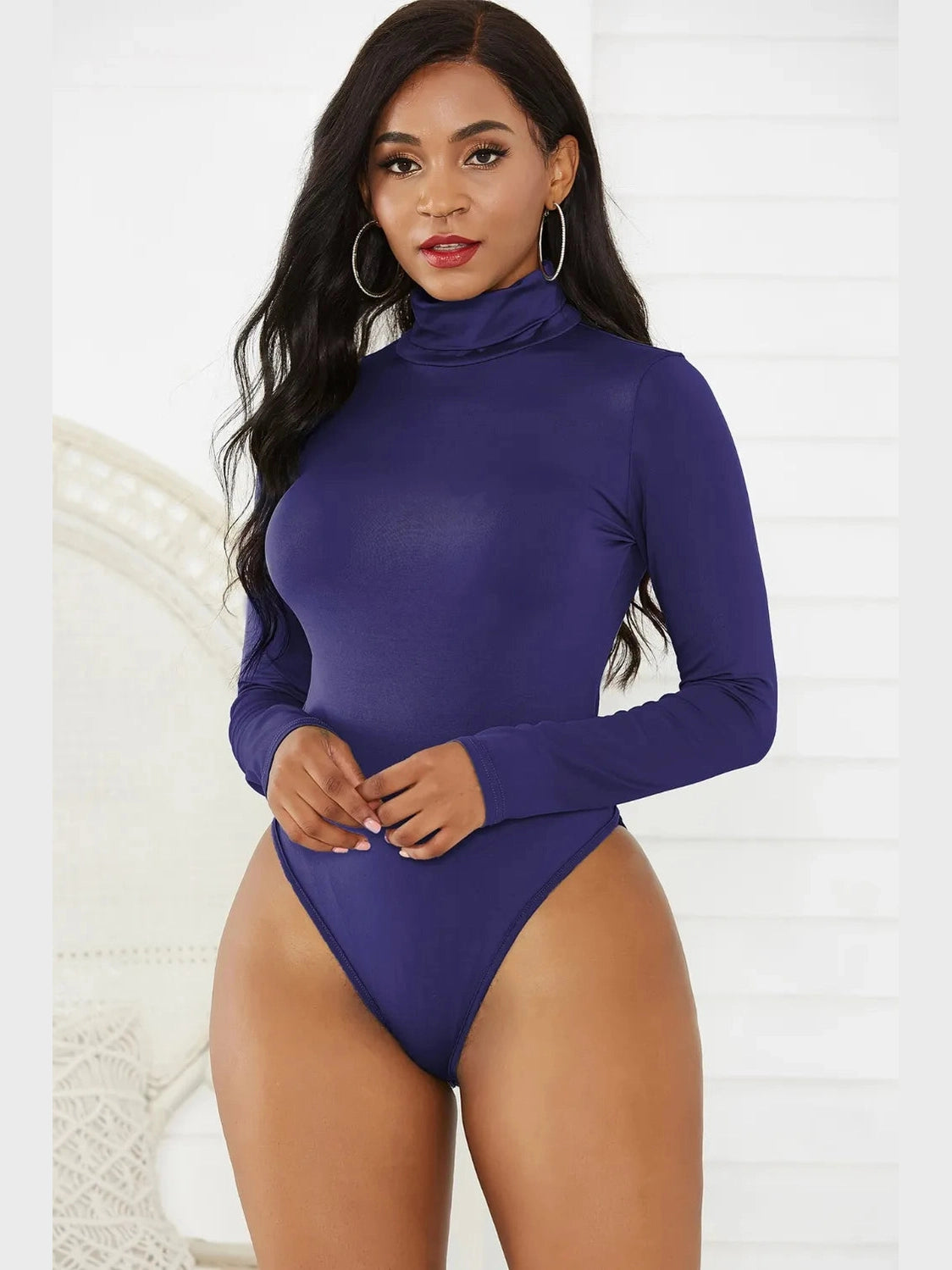 Turtleneck Long Sleeve Bodysuit nicholesgifts