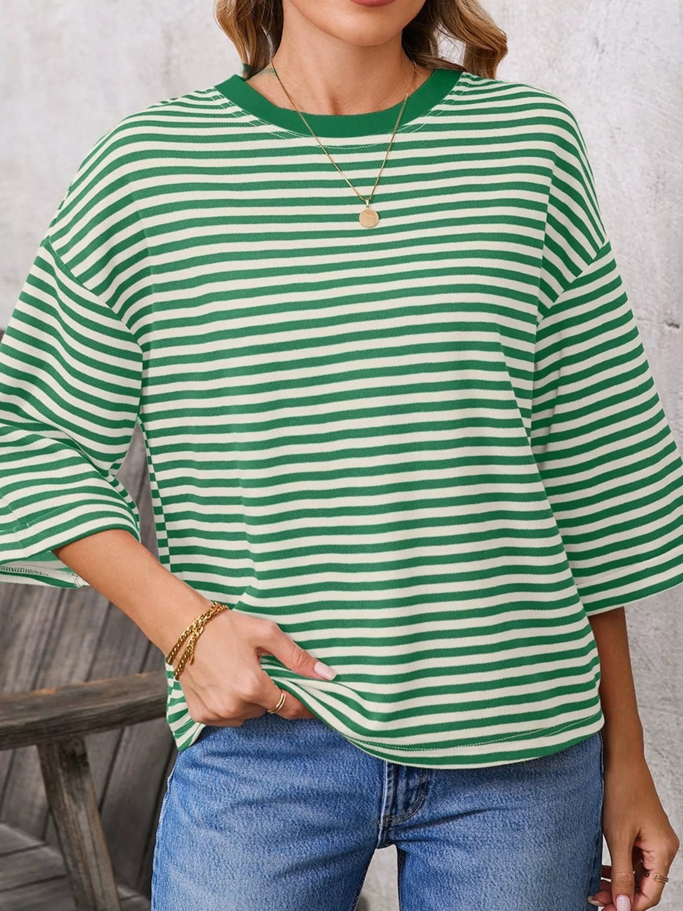 Striped Back Bow Tie T-Shirt nicholesgifts