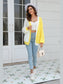 Angel Wings Open Front Contrast Color Balloon Sleeve Cardigan nicholesgifts