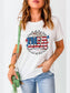 USA Graphic Round Neck Tee nicholesgifts