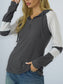 Women Shiny Waffle-Knit Raglan Sleeve Zipper Front Hoodie nicholesgifts