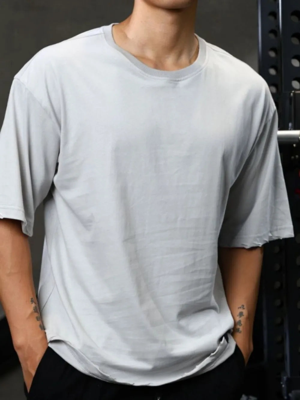 Men's Plus Size Round Neck Half Sleeve T-Shirt Trendsi