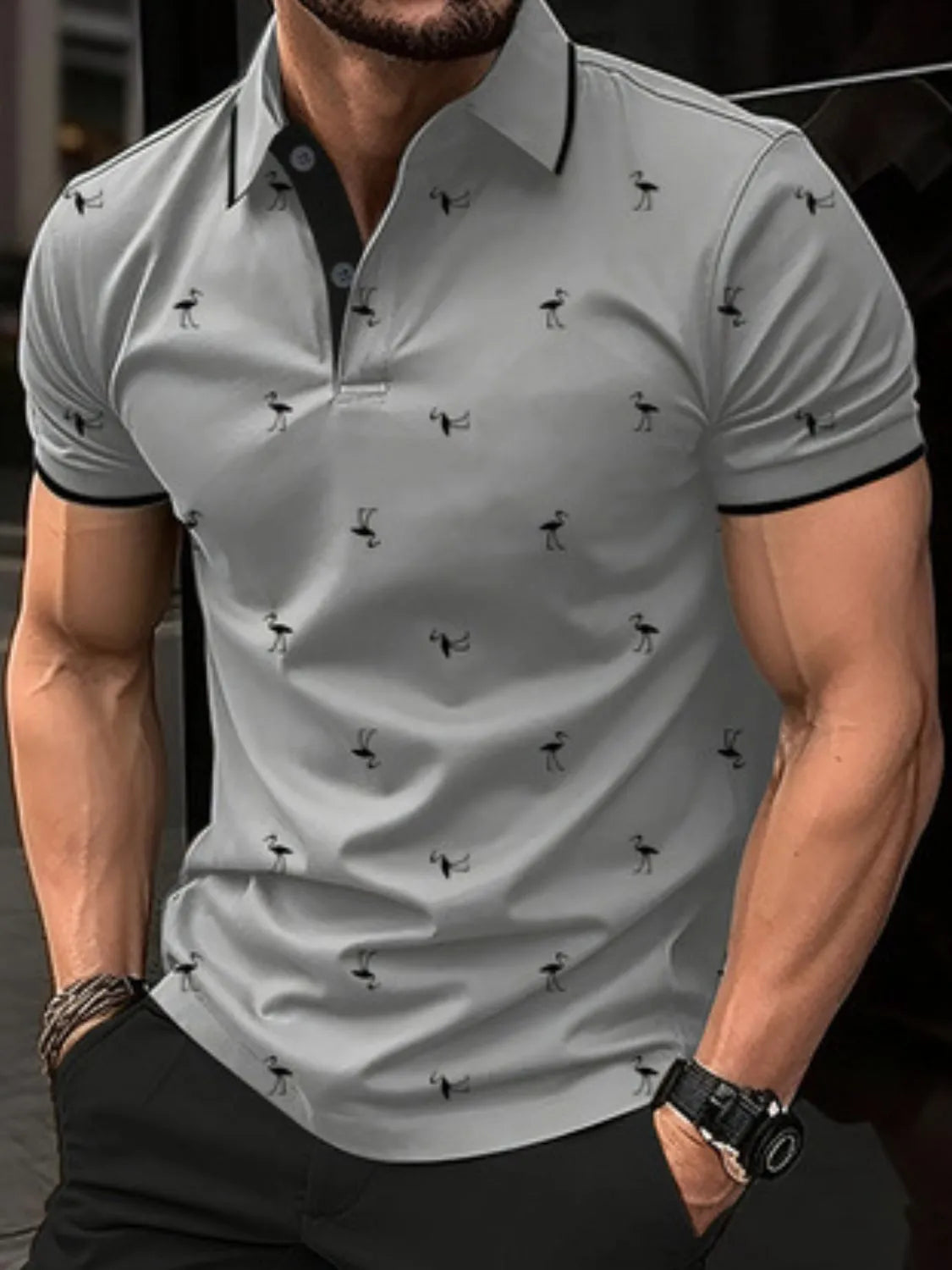 Men's Full Size Collared Neck Short Sleeve Polo Plus Size NicholesGifts