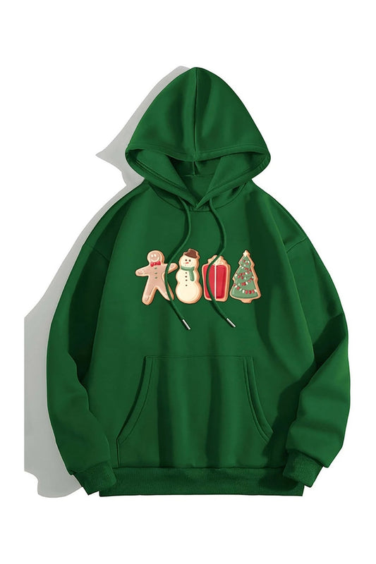 Graphic Drawstring Hoodie with Pocket