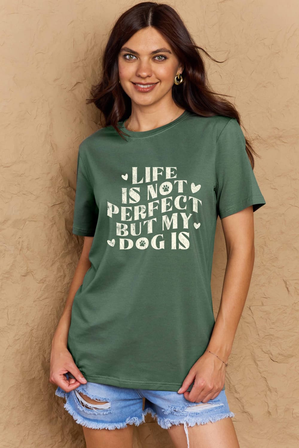 Simply Love Full Size Dog Slogan Graphic Cotton T-Shirt nicholesgifts