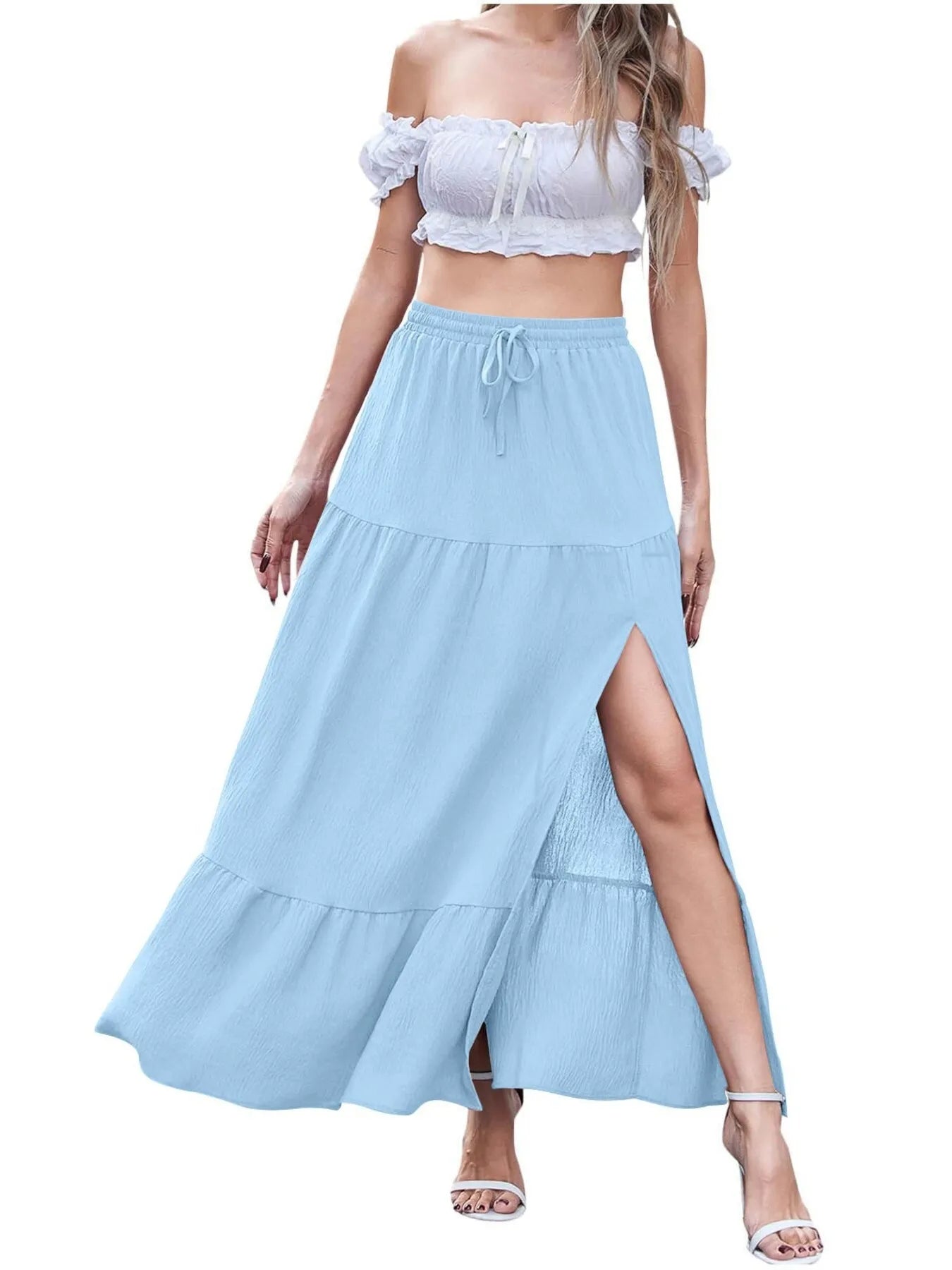 Full Size Slit Maxi Skirt Plus Size nicholesgifts