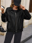 NicholesGifts Women Ivy Lane Pocketed Zip Up Collared Neck Jacket nicholesgifts