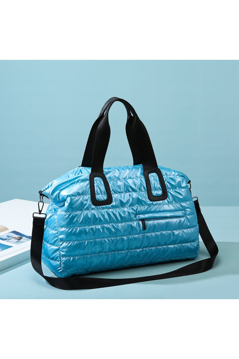 Quilted Nylon Oversize Travel Bag Trendsi