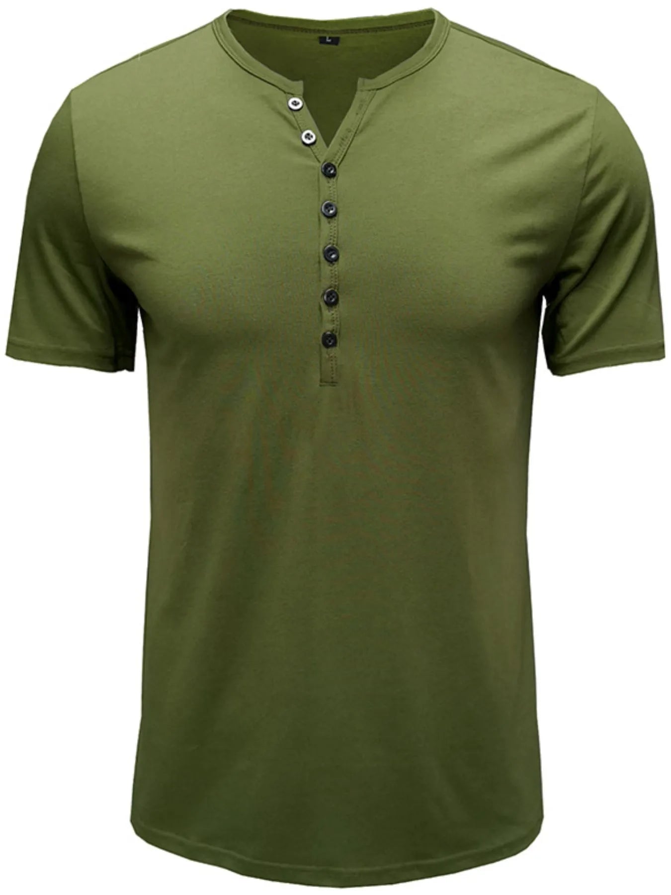 Men's Classic Henley Short Sleeve Polo Shirt NicholesGifts