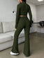 Honey Zip Up Long Sleeve Top and Pants Set nicholesgifts