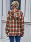 Ivy Lane Plaid Button Up Long Sleeve Hooded Jacket nicholesgifts
