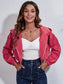 Drawstring Hooded Zip Up Jacket with Pockets nicholesgifts