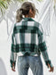 Ivy Lane Plaid Dropped Shoulder Shirt Jacket nicholesgifts