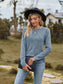 Ribbed Round Neck Long Sleeve Tee nicholesgifts