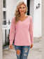 V-Neck Long Raglan Sleeve Top nicholesgifts