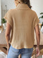 Turtleneck Side Decor Button Sweater Vest nicholesgifts