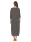 Round Neck Three-Quarter Sleeve Midi Night Dress nicholesgifts