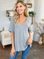 Basic Bae Full Size Bamboo Slit V-Neck Short Sleeve T-Shirt nicholesgifts