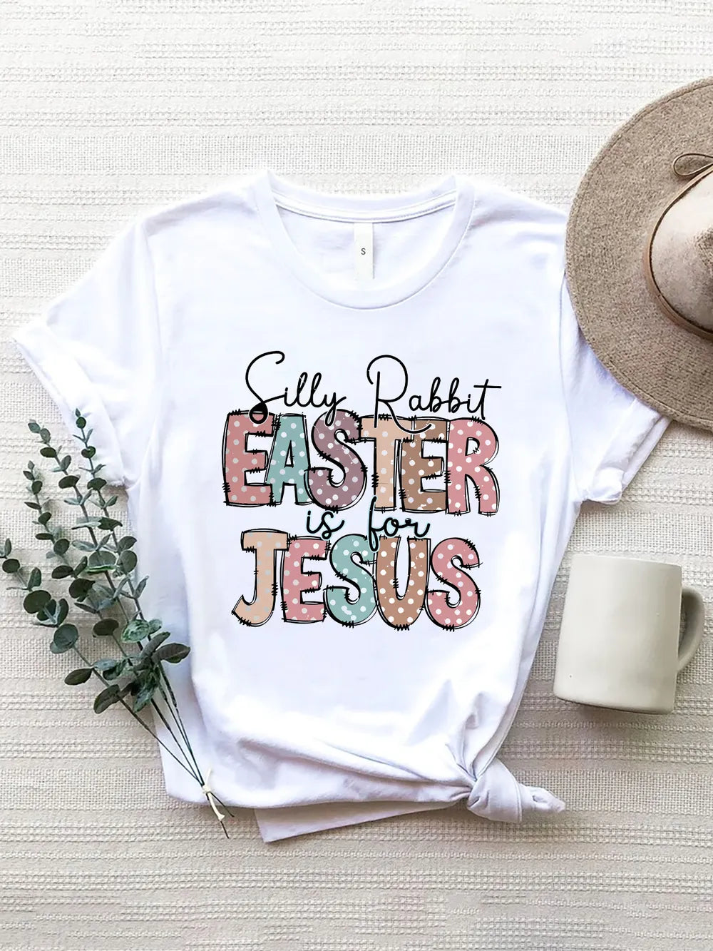Letter Graphic Round Neck Short Sleeve T-Shirt nicholesgifts