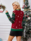Christmas Element Round Neck Long Sleeve Sweater nicholesgifts