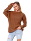 Boat Neck Drop Shoulder Long Sleeve Sweater nicholesgifts
