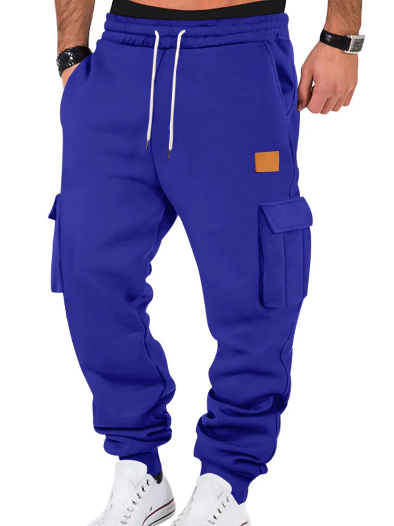 Men's Full Size Drawstring Cargo Jogger Pants Plus Size nicholesgifts