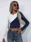 Ivy Lane Cropped Contrast Color Round Neck Short Sleeve Tee nicholesgifts