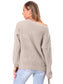 Boat Neck Drop Shoulder Long Sleeve Sweater nicholesgifts