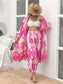 Printed Open Front Top and Pants Set nicholesgifts