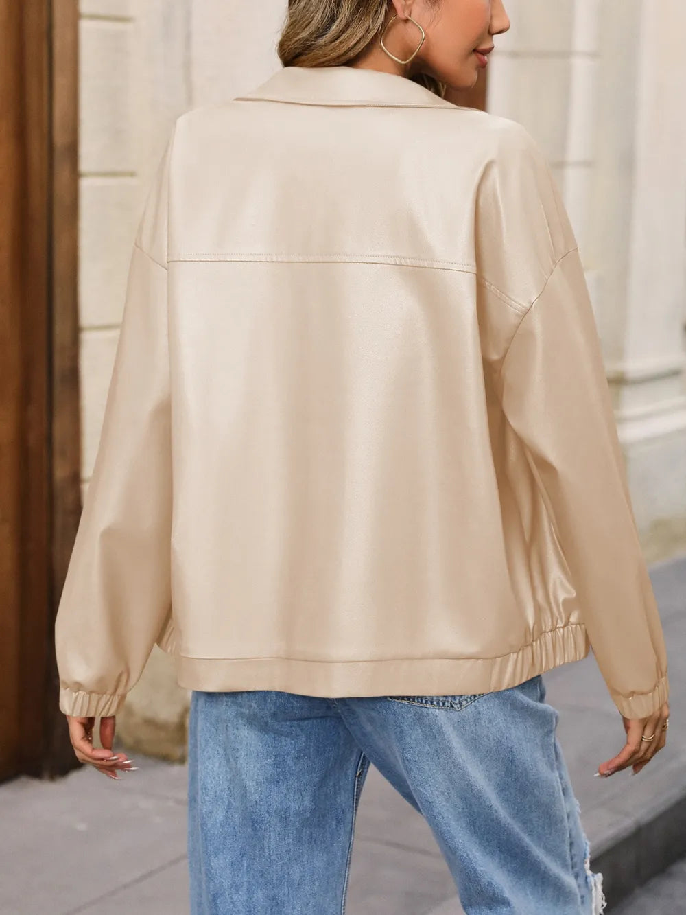 Ivy Lane Zip Up Dropped Shoulder Jacket nicholesgifts