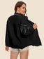 Raw Hem Fringe Detail Denim Jacket nicholesgifts