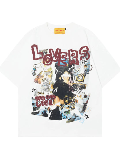 Men's Graphic Short Sleeve Oversized T-Shirt nicholesgifts