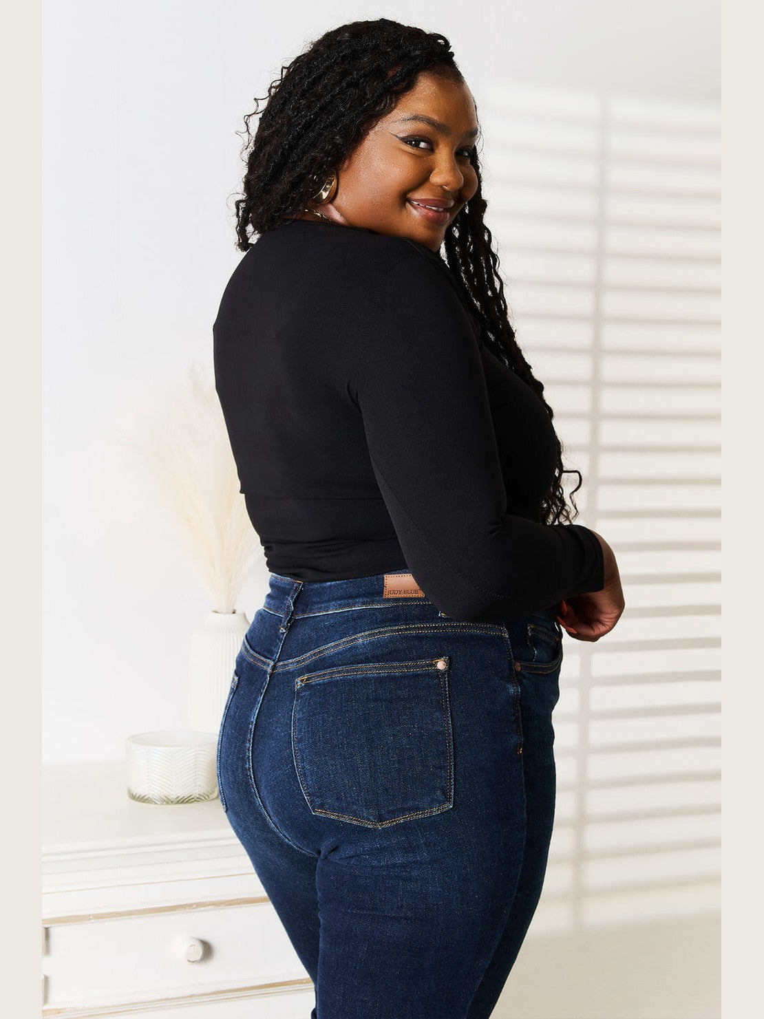 Basic Bae Asymmetrical Neck Long Sleeve Top nicholesgifts