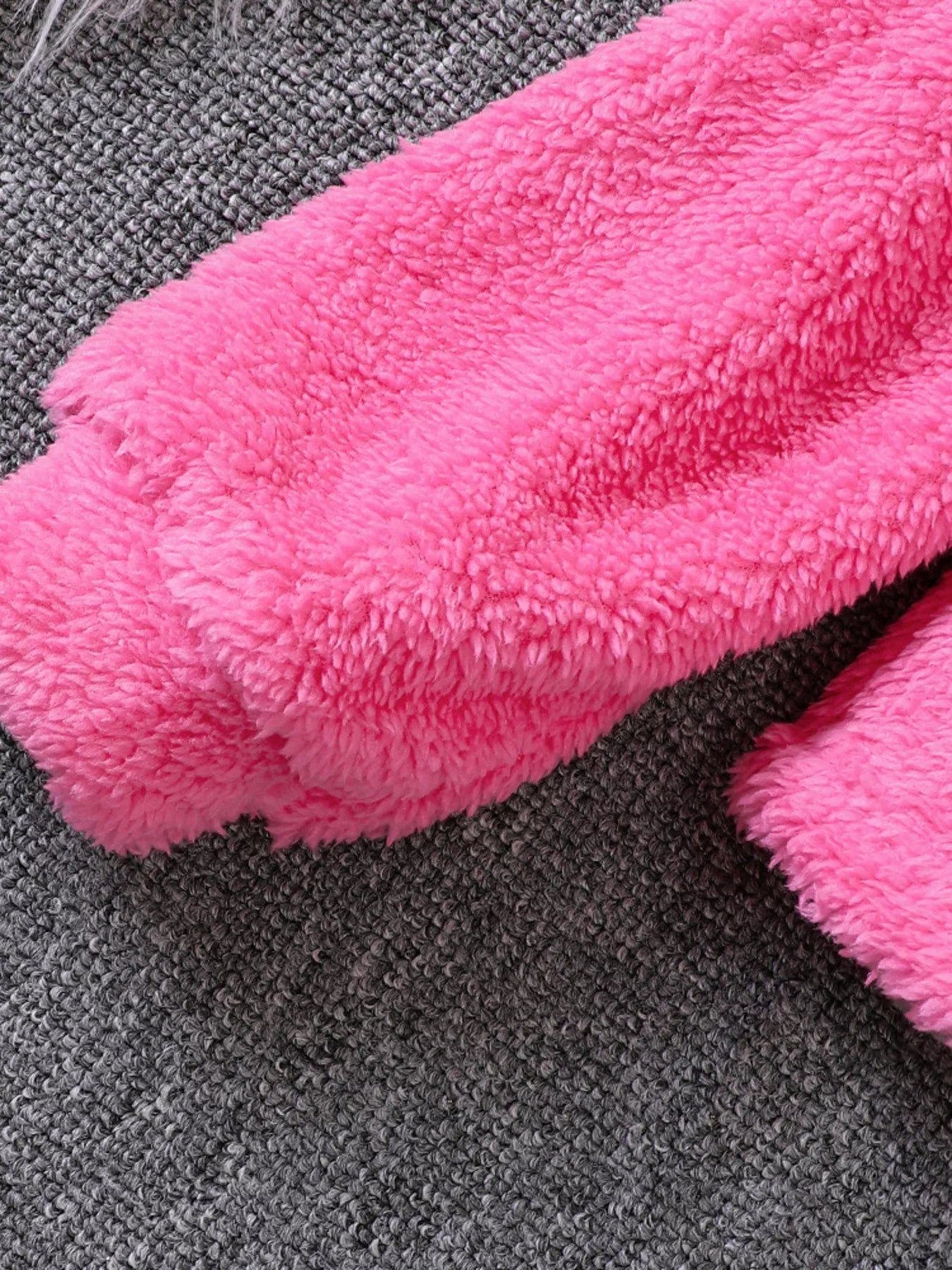 Children's Love Round Neck Fuzzy Sweatshirt Trendsi