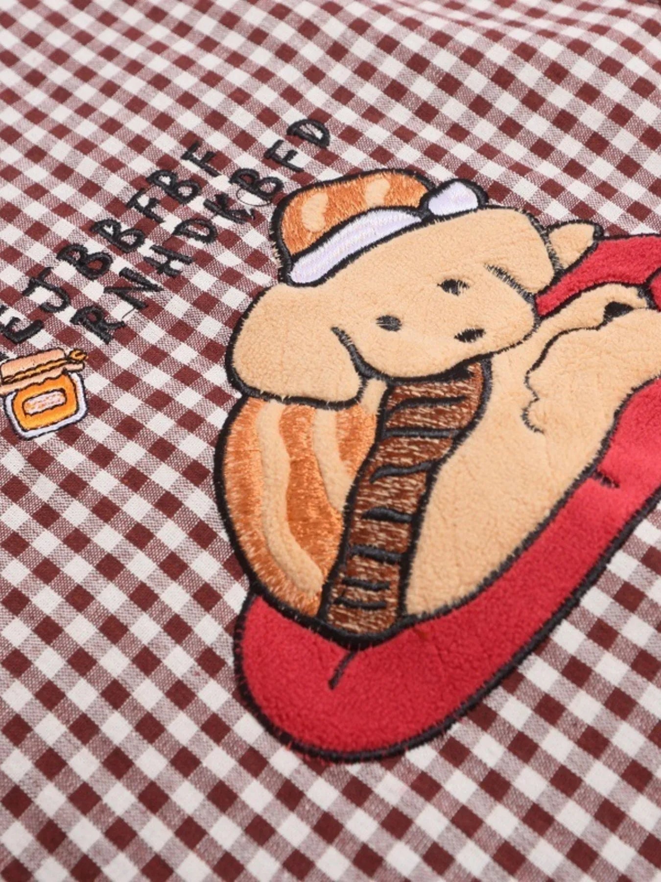 Men's Dog Patches Gingham Check Shirt NicholesGifts