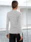 Ivy Lane Striped Buttoned V-Neck Long Sleeve Top nicholesgifts
