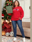 Plus Size MERRY Round Neck Long Sleeve Sweater nicholesgifts