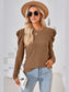 Women Round Neck Puff Long Sleeve Blouse nicholesgifts