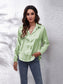 Collared Neck Buttoned Long Sleeve Shirt nicholesgifts