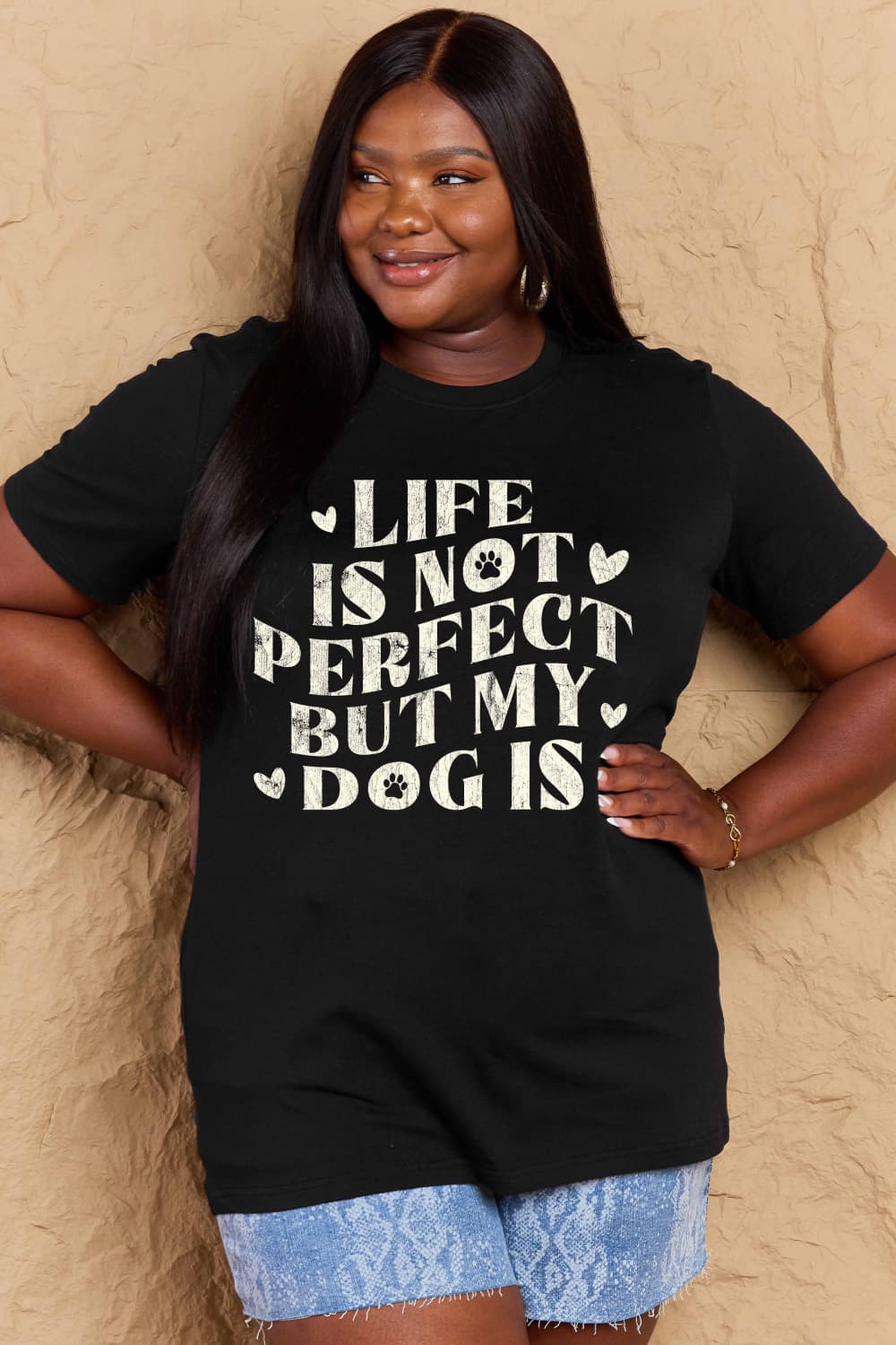 Simply Love Full Size Dog Slogan Graphic Cotton T-Shirt nicholesgifts