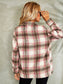 Plaid Button Down Collared Jacket nicholesgifts