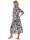 Printed Slit Night Dress with Pockets nicholesgifts