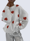 Women Valentine’s Day Heart Round Neck Long Sleeve Sweater nicholesgifts