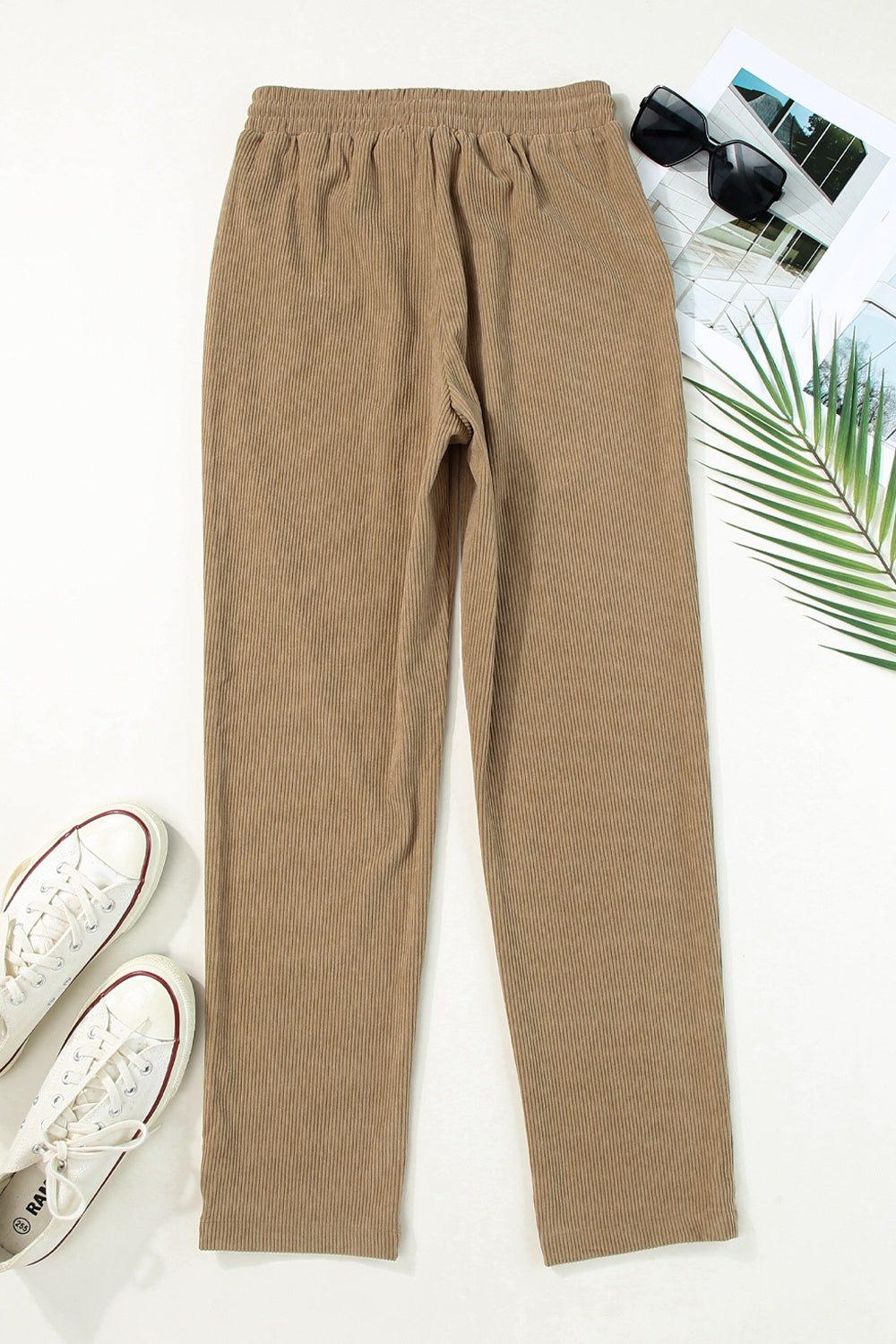 Drawstring Straight Pants with Pockets nicholesgifts